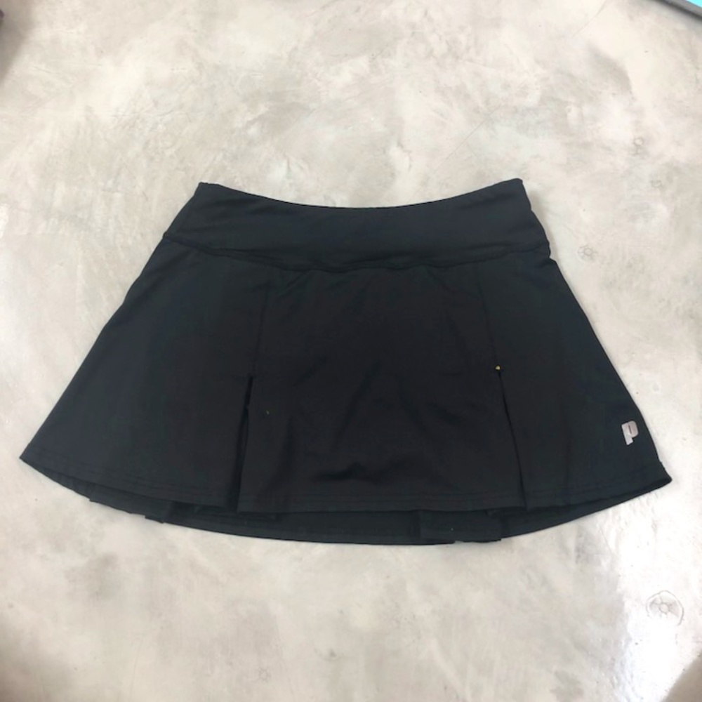 black tennis skort
